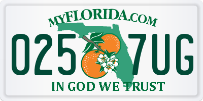 FL license plate 0257UG