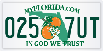 FL license plate 0257UT