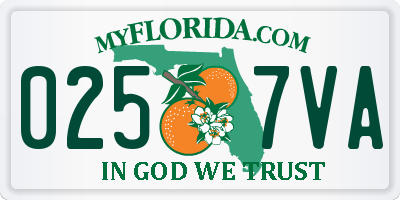 FL license plate 0257VA
