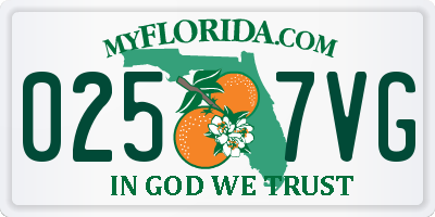 FL license plate 0257VG