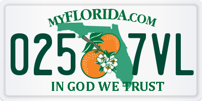 FL license plate 0257VL