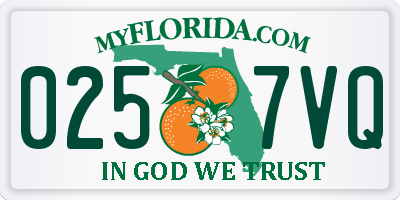 FL license plate 0257VQ