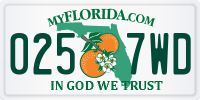 FL license plate 0257WD