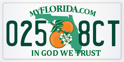FL license plate 0258CT
