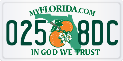 FL license plate 0258DC