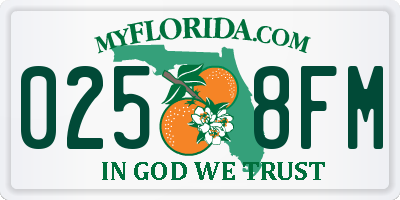 FL license plate 0258FM
