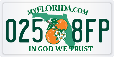 FL license plate 0258FP