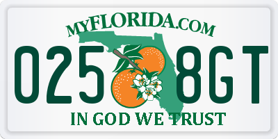 FL license plate 0258GT