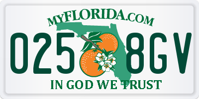 FL license plate 0258GV