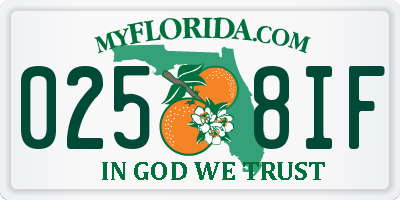 FL license plate 0258IF