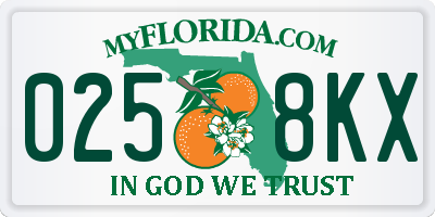 FL license plate 0258KX