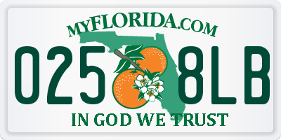 FL license plate 0258LB