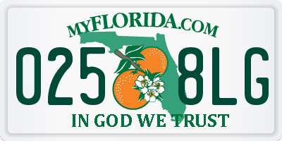 FL license plate 0258LG