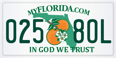 FL license plate 0258OL