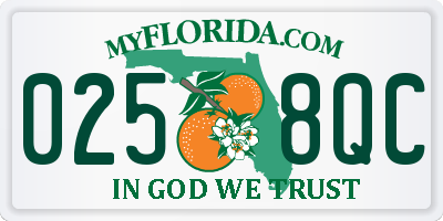 FL license plate 0258QC