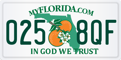 FL license plate 0258QF