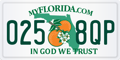 FL license plate 0258QP