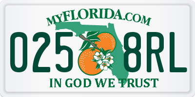 FL license plate 0258RL