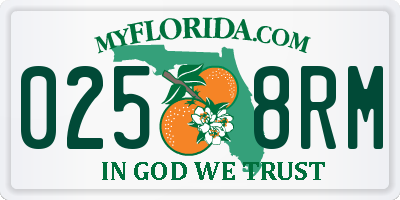 FL license plate 0258RM