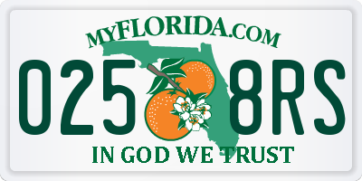 FL license plate 0258RS