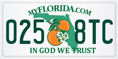 FL license plate 0258TC