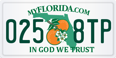 FL license plate 0258TP