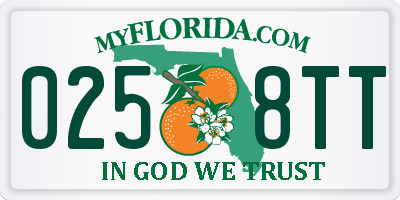 FL license plate 0258TT