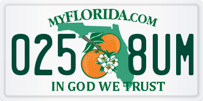 FL license plate 0258UM