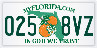 FL license plate 0258VZ