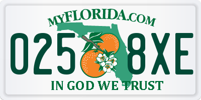FL license plate 0258XE
