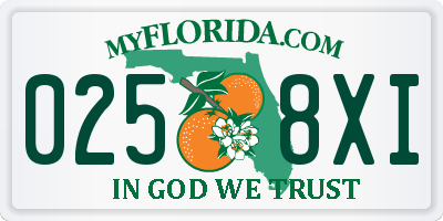 FL license plate 0258XI