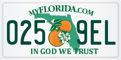 FL license plate 0259EL