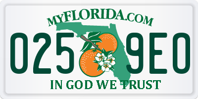 FL license plate 0259EO