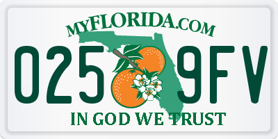 FL license plate 0259FV
