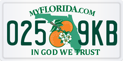 FL license plate 0259KB