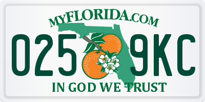 FL license plate 0259KC