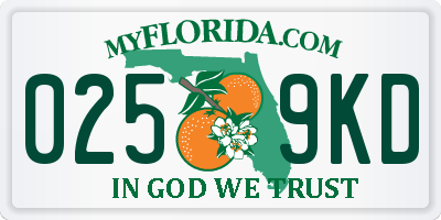 FL license plate 0259KD
