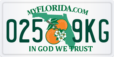 FL license plate 0259KG