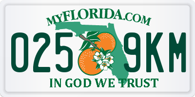 FL license plate 0259KM