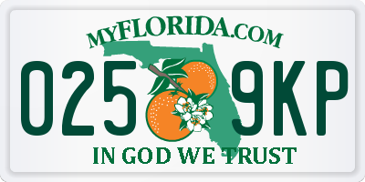 FL license plate 0259KP