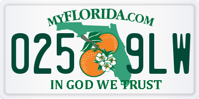 FL license plate 0259LW
