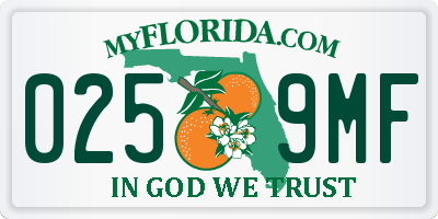 FL license plate 0259MF