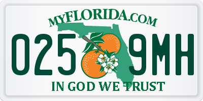 FL license plate 0259MH