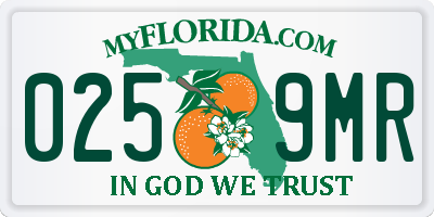 FL license plate 0259MR