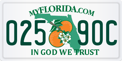 FL license plate 0259OC