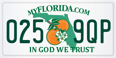FL license plate 0259QP