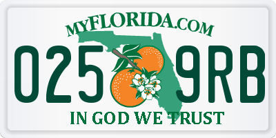 FL license plate 0259RB