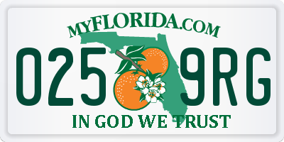 FL license plate 0259RG