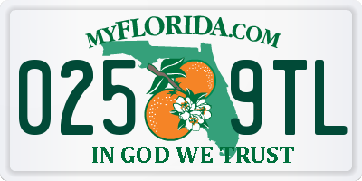 FL license plate 0259TL