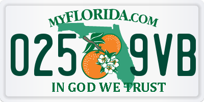 FL license plate 0259VB